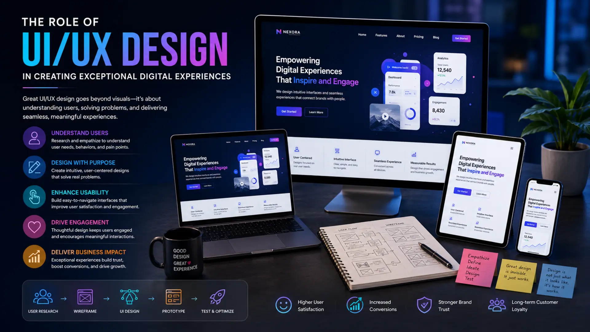 The Role of UI/UX Design in Creating Exceptional Digital Experiences